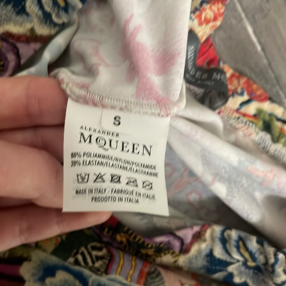 Alexander McQueen Multicolor Floral women Leggings size S - Picture 6 of 7